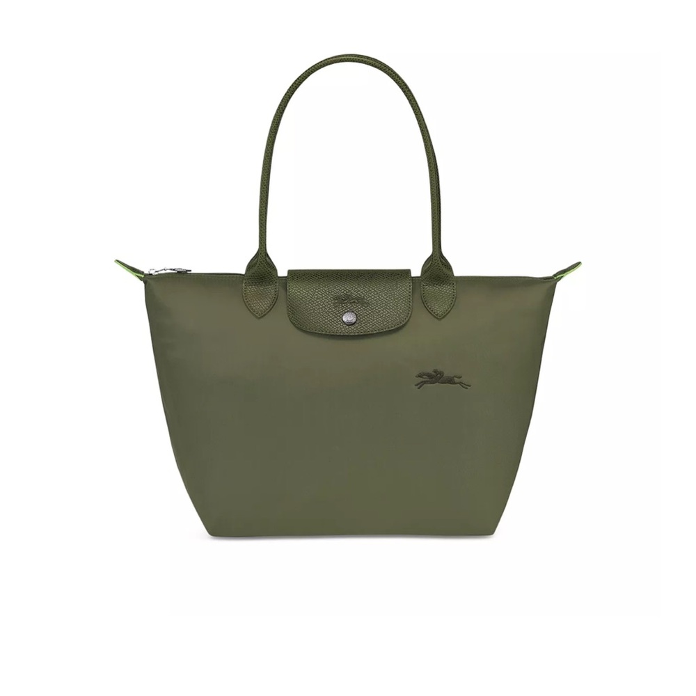 Longchamp Le Pilage Tote in the Forest color